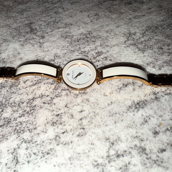 Anne Klein Gold and White Women's Watch - Picture 1 of 3